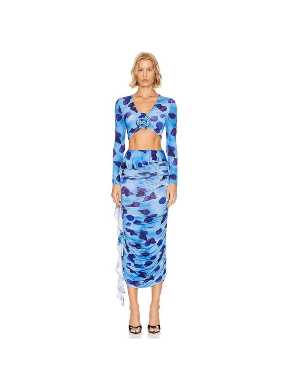 MIRAE 2PC TANGO FLORAL SET WOMEN'S SIZE US 2 (EU 34)